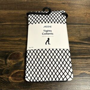 Ardene black fishnet tights size OS new